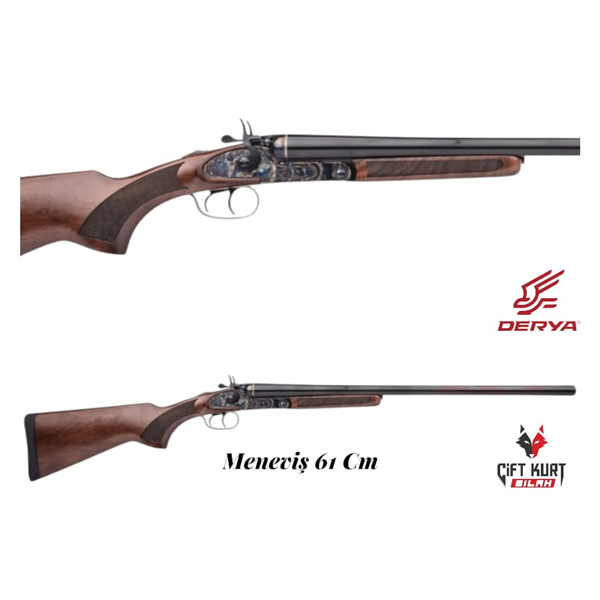 Derya Meriva MC-101M Meneviş 61cm Horozlu Çifte Yivsiz Av Tüfeği